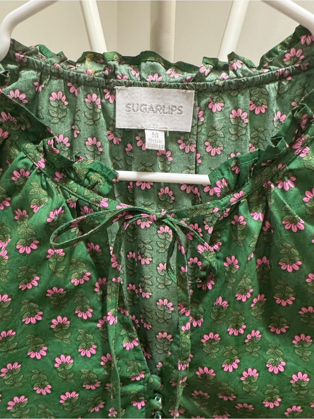 Sugarlips Green Floral Tiered Dress - Picture 2 of 12